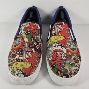 Looney Tunes That's All Folks Bugs Bunny Daffy Duck Slip On Shoes Men's Size 11